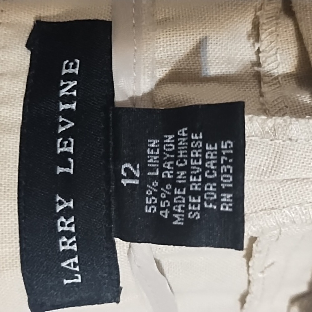 Larry Levine Cream Gouchos - Picture 4 of 4